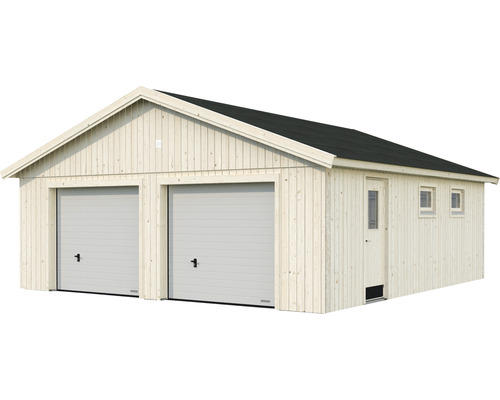 Doppelgarage Palmako Andre 44,7 m² mit Sektionaltor 665 x 739 cm natur