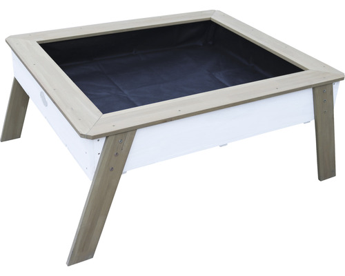 Hochbeet aus Holz mit rechteckiger Form und schwarzer Innenfolie