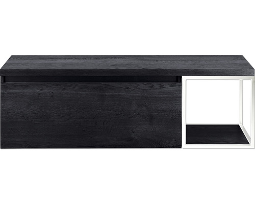 Waschtischunterschrank Sanox Frozen Frontfarbe black oak BxHxT 140,2 x 43,6 x 45 cm 75736349