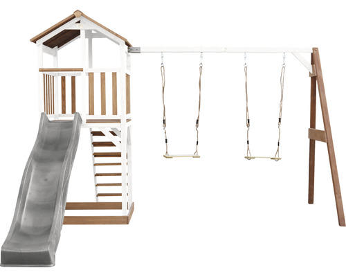 Kinderspielplatz mit Rutsche und Schaukel