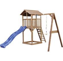 Spielturm mit Rutsche und Schaukel für den Garten