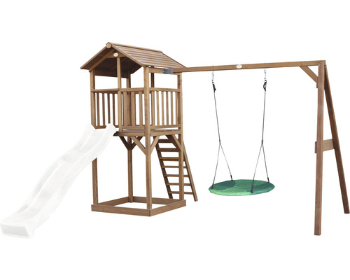 Spielturm mit Rutsche, Leiter und Schaukel