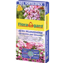Aktiv-Pflanzenerde Erde Floragard (51 Sack x 50 Liter=2,55 m³) 1 Palette