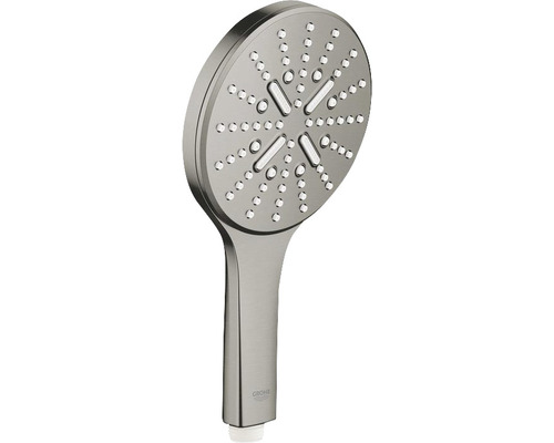 Handbrause GROHE Rainshower Smartaktive 130 rund Ø 133 mm hard graphite gebürstet 26574AL0