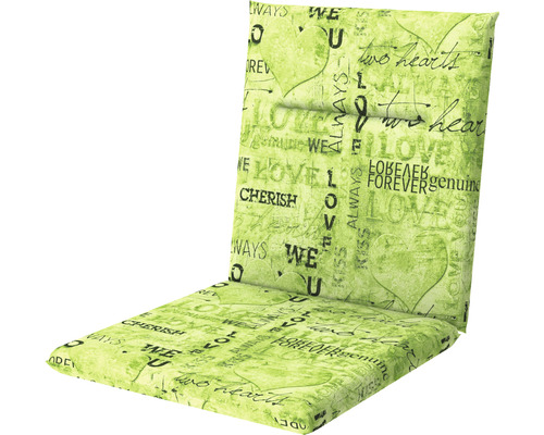 Stuhlauflage 100 x 48 x 5 cm 50 % Baumwolle, 50 % Polyester grün-0