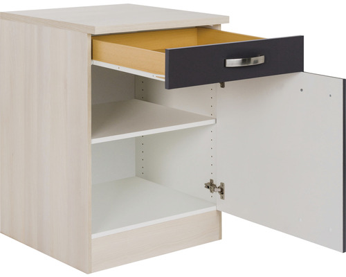 Nachttisch mit Schublade und offenem Fach