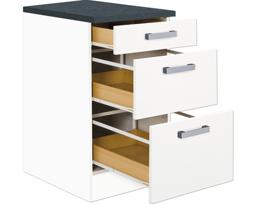 Optifit Schubladenunterschrank Salo214 BxTxH 50 x 60 x 84,8 cm weiß matt zerlegt HWSA U536-7+ Optifit Schubladenunterschrank Salo214 BxTxH 50 x 60 x 84,8 cm weiß matt zerlegt HWSA U536-7+