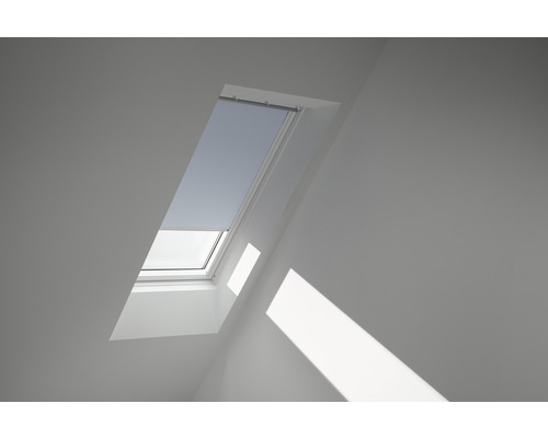 VELUX Verdunkelungsrollo uni himmelblau manuell Rahmen aluminium DKL Y35 4576S