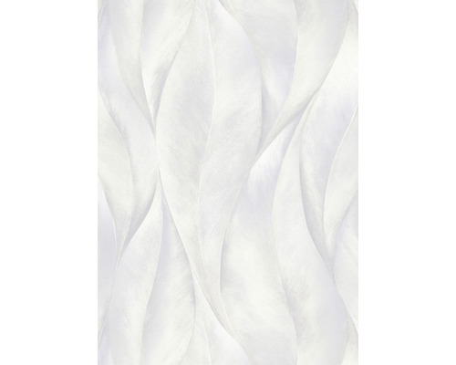 Vliestapete 10148-31 Fashion for Walls II floral grau Weiße Tapete mit Wellenmuster