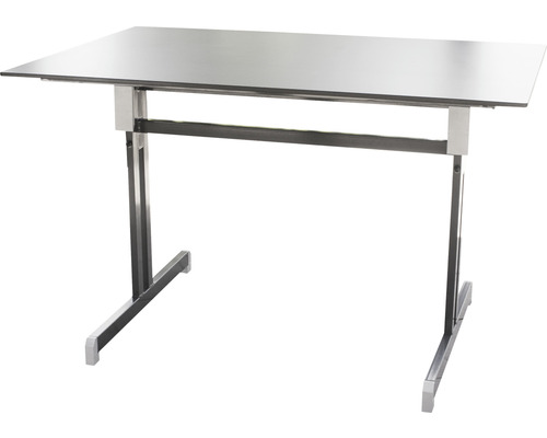 Gartentisch Alco Gastro 120 x 80 cm anthrazit/anthrazit Gestell aus Stahl in anthrazit, Gartentischplatte aus Compac Plus in anthrazit Tisch mit rechteckiger Platte und Metallgestell