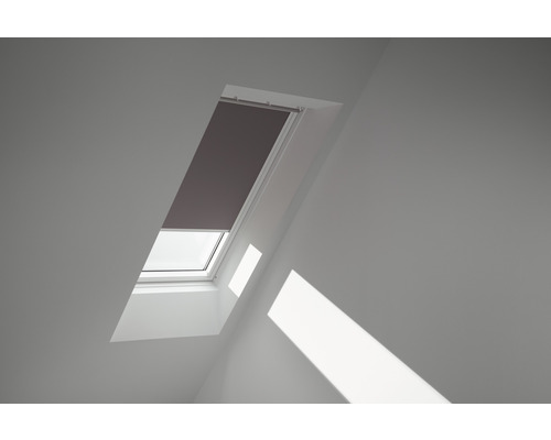 VELUX Verdunkelungsrollo uni taupe manuell Rahmen aluminium DKL Y43 4577S