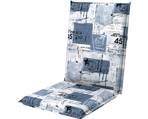 Stuhlauflage 110 x 48 x 6 cm 50 % Baumwolle, 50 % Polyester blau