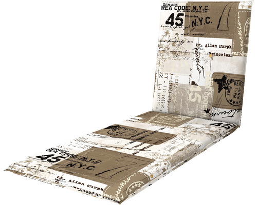 Liegenauflage 195 x 60 x 6 cm 50 % Baumwolle, 50 % Polyester braun