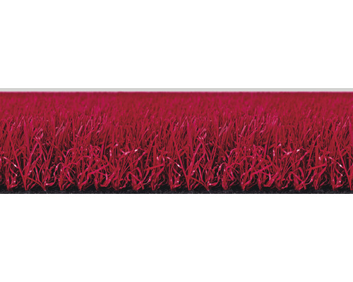 Nahaufnahme von rotem Kunstrasen