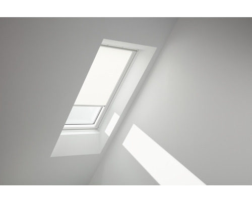 VELUX Sichtschutzrollo weiß uni manuell Rahmen weiß RFL SK10 1028SWL