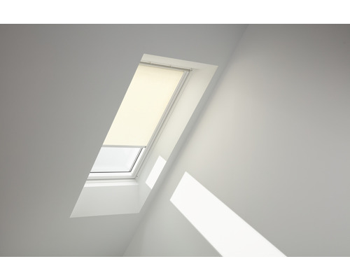 VELUX Sichtschutzrollo beige uni manuell Rahmen weiß RFL M10 1086SWL