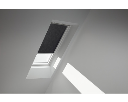 VELUX Sichtschutzrollo schwarz uni manuell Rahmen weiß RFL PK10 4069SWL