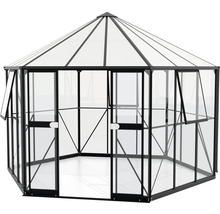 Gewächshaus Vitavia Galaxis 9000 Einscheibensicherheitsglas/ Hohlkammerplatten 3/6mm 336 x 383 cm schwarz