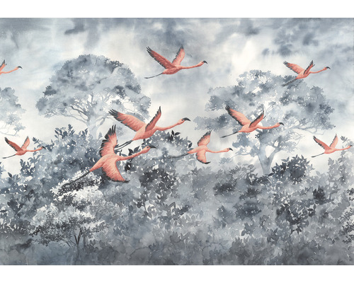Fototapete Vlies INX8-053 Ink Flamingos in the Sky 8-tlg. 400 x 280 cm