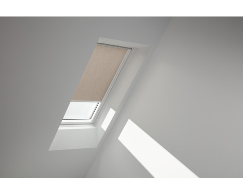 VELUX Sichtschutzrollo nougat uni manuell Rahmen aluminium RFL P10 4163S