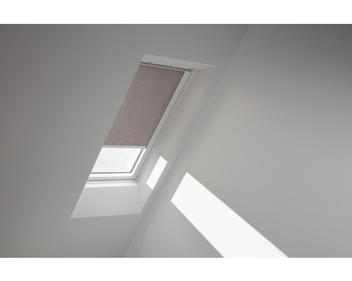 VELUX Sichtschutzrollo taupe uni manuell Rahmen aluminium RFL M08 4167S