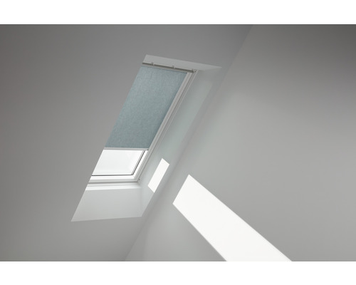 VELUX Sichtschutzrollo blaugrau uni manuell Rahmen aluminium RFL Y99 4170S