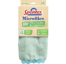 Spontex Mikrofasertücher, Packung mit fünf Tüchern, hergestellt aus Recyclingfasern