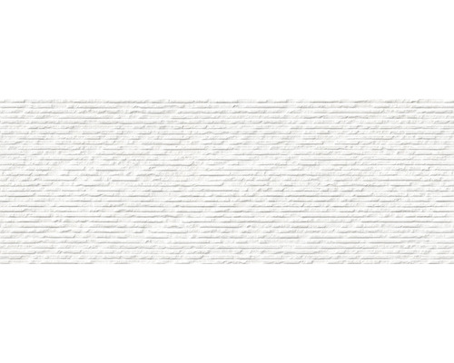 Steingut Dekorfliese Grunge Stripes White rektifiziert 32 x 90 x 1.05 cm