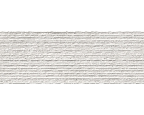 Steingut Dekorfliese Grunge Stripes Grey rektifiziert 32 x 90 x 1.05 cm