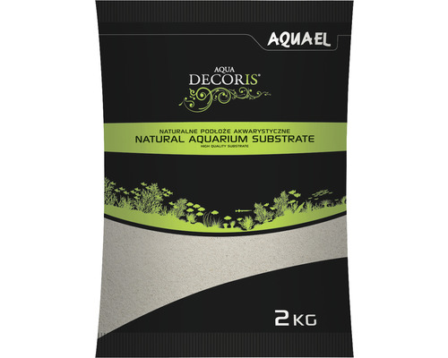 Aquariensand AQUAEL Aqua Decoris Quarzsand 0,1-0,3 mm 2 kg Verpackung Aqua Decoris natürliches Aquarium Substrat, 2 Kilogramm