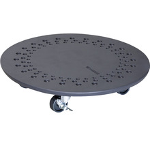 Pflanzenroller Wagner Ø 34 H 7,5 cm Steingut grau