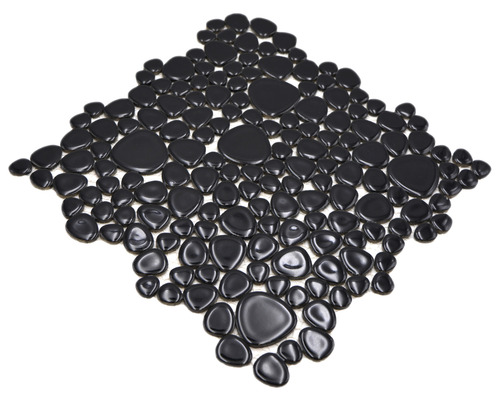 Mosaikfliese aus Naturstein, Kieseloptik