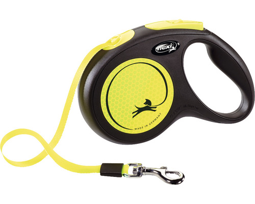 Hundeleine flexi New Classic Neon Gurt Gr. M 5 m schwarz Flexi Rollleine für Hunde