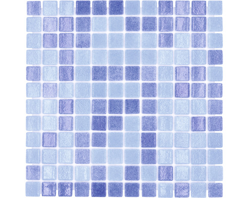 Glasmosaik VP1158PUR für Poolbau blau 31,6x31,6 cm Mosaikfliese aus Glas, quadratisch