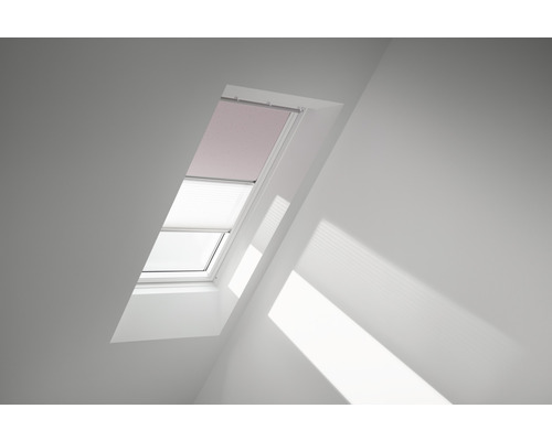 VELUX Vorteils-Set Verdunkelungsrollo Kids Rosa Sterne und Faltstore Plissee weiß manuell Rahmen aluminium DFD SK08 4659S