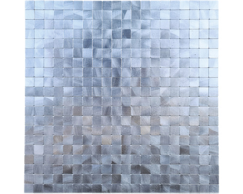 Metallmosaik Selbstklebend SAM 4MM15 aluminium 30x30 cm Quadratische Mosaikfliese aus Metall