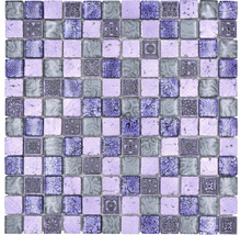 Mosaikfliese mit quadratischen Elementen in verschiedenen Designs