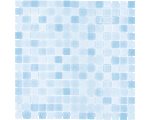 Glasmosaik GM A 331P für Poolbau blau 32,7x30,5 cm Mosaikfliese aus Glas, quadratisch angeordnet