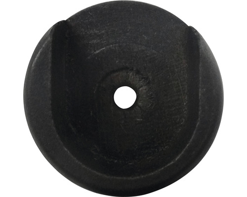 Wandlager für Love Autrement Black Line schwarz Ø 28 mm 2 Stk. Kleiderstangenhalterung aus Metall mit Aussparung für die Stange und Bohrung für die Schraube