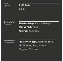 INBUS® 79962 Fenster Einstellwerkzeug 4mm — Made in Germany