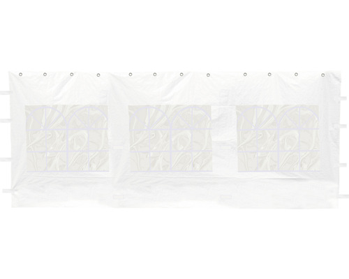 Seitenteil Set für Zelt 400 x 600 cm weiß besteht aus 2 Seitenteile je ca. 595 x 195 cm und 2 Giebelseitenteile je ca 395 x 280 cm