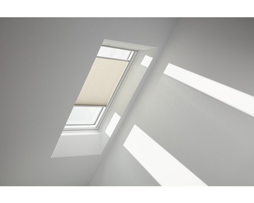 Velux Plissee-Faltstore hellbeige uni manuell FHL SK08 1259SWL