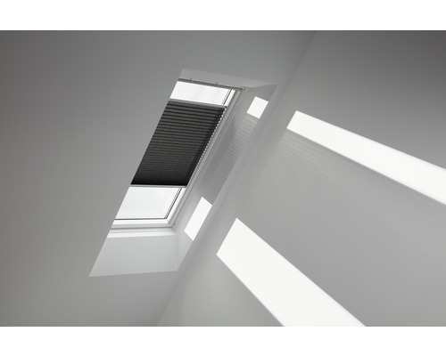 Velux Plissee-Faltstore manuell graphitgrau uni FHL M31 1274S