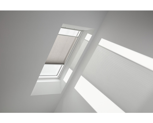 Velux Plissee-Faltstore silbergrau uni manuell FHL P04 1284SWL