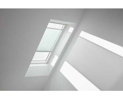 Velux Plissee-Faltstore manuell himmelblau uni FHL Y99 1285S