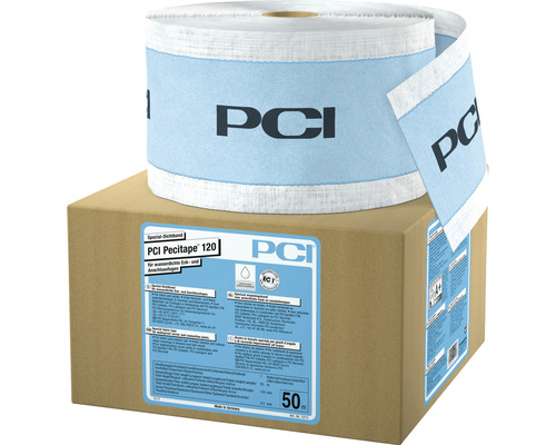 PCI Pecitape® Spezial Dichtbandsystem für wasserdichte Eck-und Anschlussfugen Rolle = 50 m