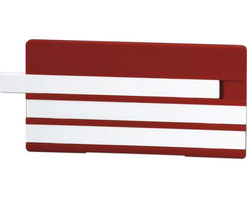 Bezeichnungsschild Simplex 100 x 50 mm zum Beschriften weiß mit 3 Leerleisten F55104 Roter und weißer USB-Stick