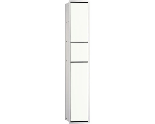 WC-Modul emco asis 150 Gäste Unterputz optiwhite/aluminium 964 mm 976027470 Weißer Hochschrank mit zwei Einlegeböden
