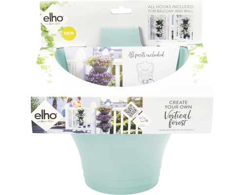 Elho Blumentopf zur vertikalen Gartengestaltung für Balkon und Wand
