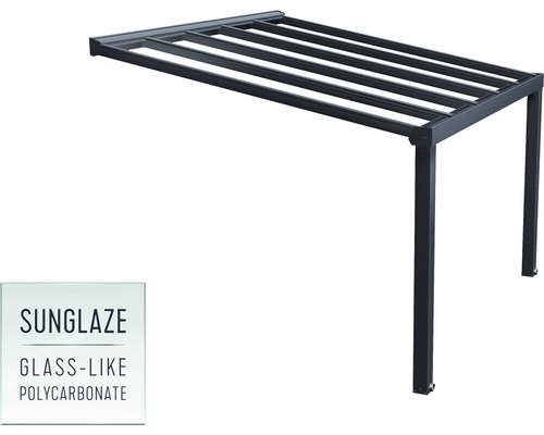 Terrassenüberdachung aus Aluminium mit Polycarbonatplatten